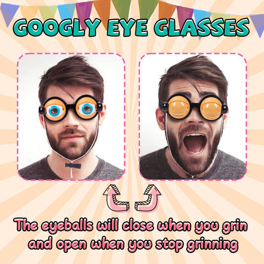 Hilarious Crazy Eyes Glasses - Instant Laugh Guaranteed!