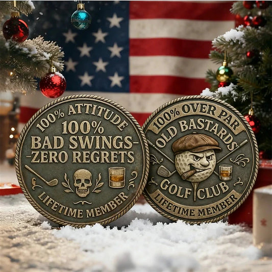 Over Par Old Bastards Golf Coin