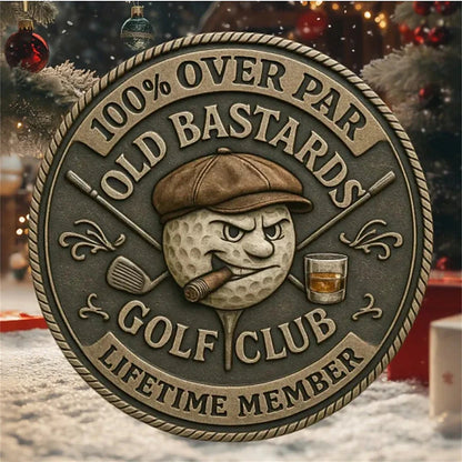 Over Par Old Bastards Golf Coin
