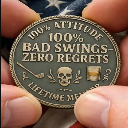 Over Par Old Bastards Golf Coin